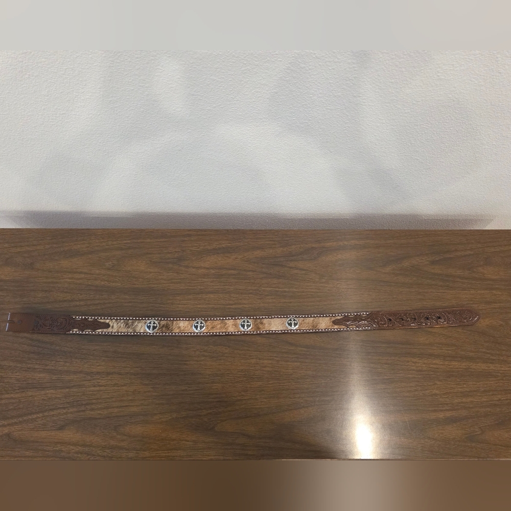 3D Cowhide Genuine Handtooled Leather Belt